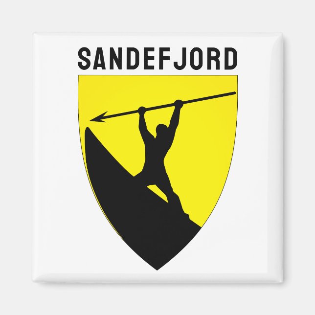 Aimant Armoiries de Sandefjord, Norvège (Devant)