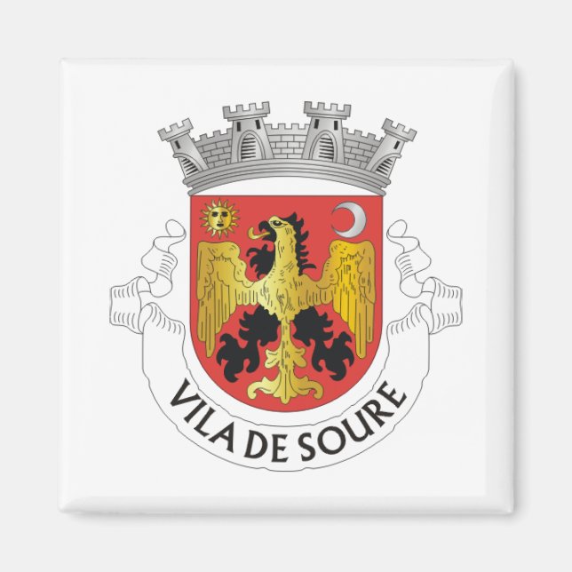 Aimant Armoiries de Soure, Portugal (Devant)