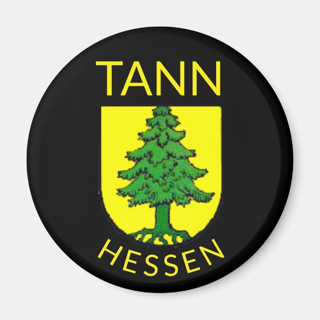 Aimant Armoiries de Tann, Hesse (Allemagne) (Devant)