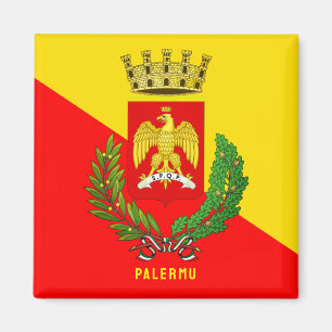 Aimant Armoiries/drapeau de Palerme (ville), Sicile