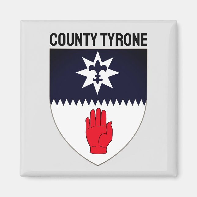 Aimant Armoiries du comté de Tyrone, Irlande du Nord Ma (Devant)
