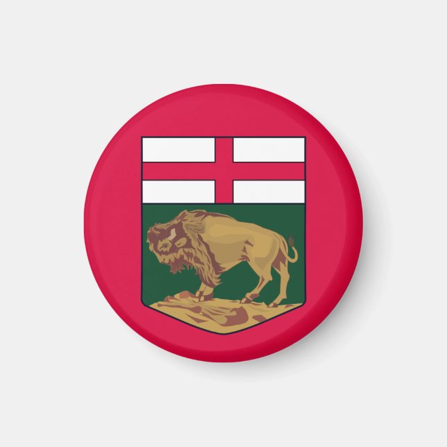 Aimant Armoiries du Manitoba - CANADA (Devant)