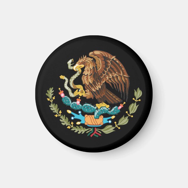 Aimant Armoiries du Mexique et de l'aigle mexicain / drap (Devant)