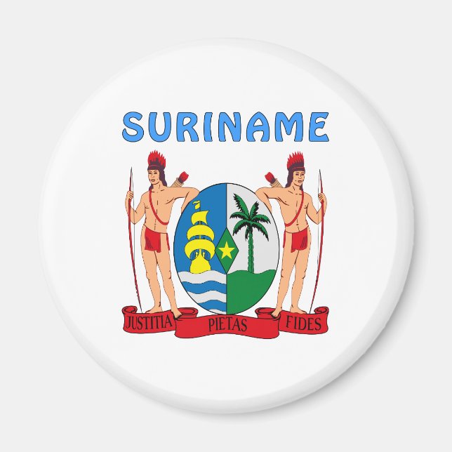 Aimant Armoiries Du Suriname (Devant)