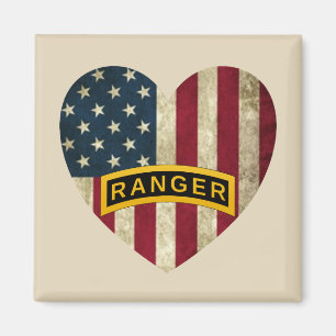 Aimant Army Ranger School Tab American Heart Flag
