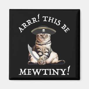Aimant Arr ! Ce Soit De La Mince ! Chat pirate