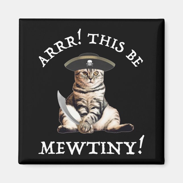 Aimant Arr ! Ce Soit De La Mince ! Chat pirate (Devant)