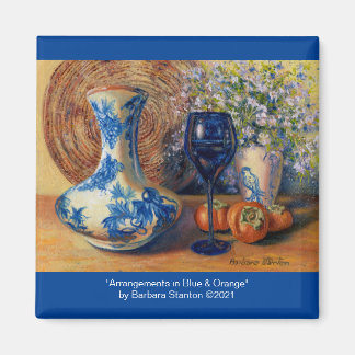 Aimant "Arrangements en Blue & Orange"