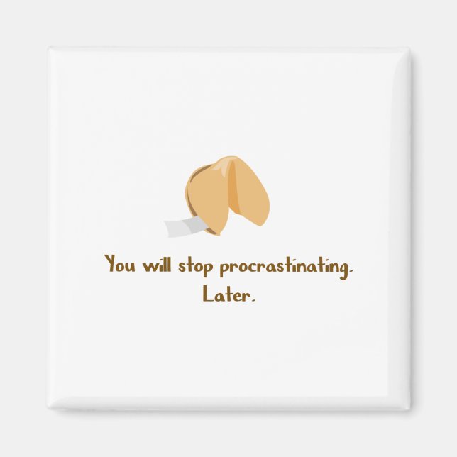 Aimant Arrêter la procrastination (Devant)