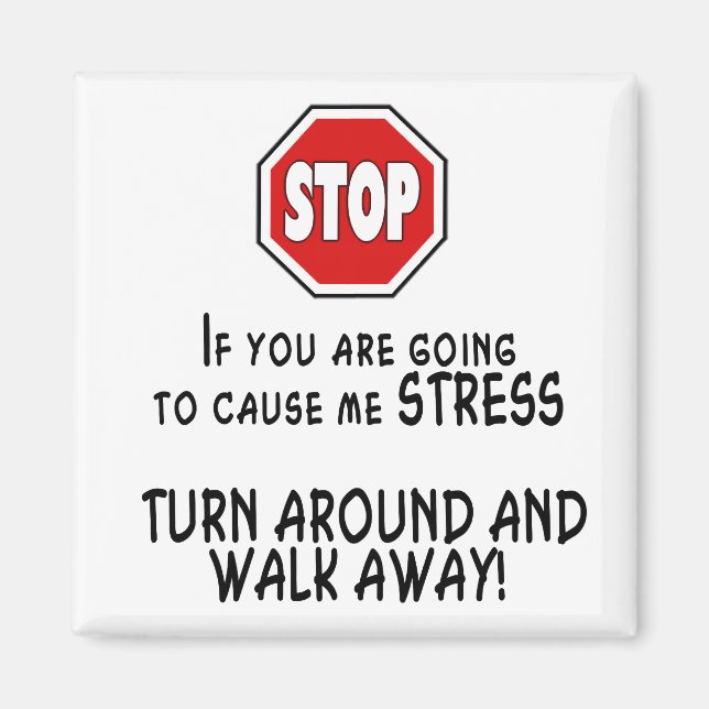 Aimant Arrêter le stress (Devant)