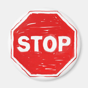 Aimant Arrêtez le signe
