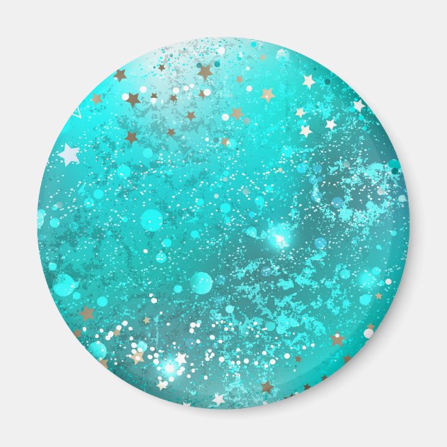 Aimant Arrière - plan à huile Turquoise de la menthe (Devant)