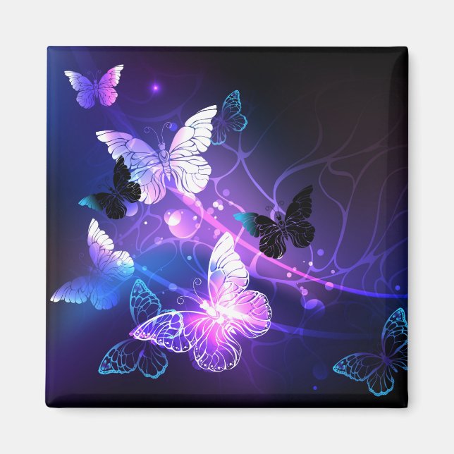 Aimant Arrière - plan avec papillons de nuit (Devant)