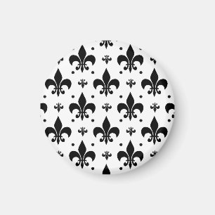 Aimant Arrière - plan blanc Fleur-de-lis Motif design