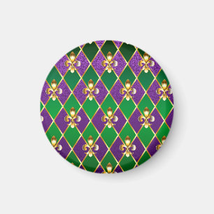 Aimant Arrière - plan de bijoux Mardi Gras