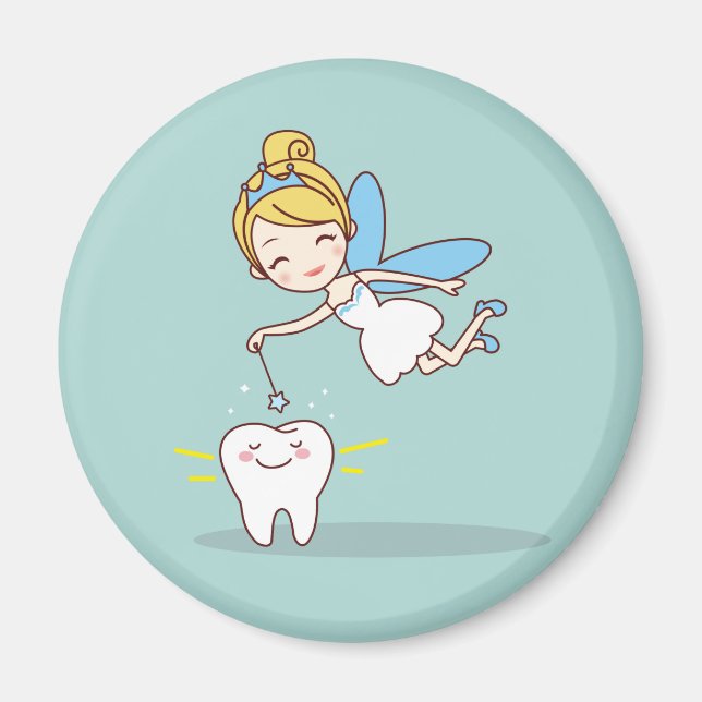 Aimant Arrière - plan de dents mignonnes (Devant)