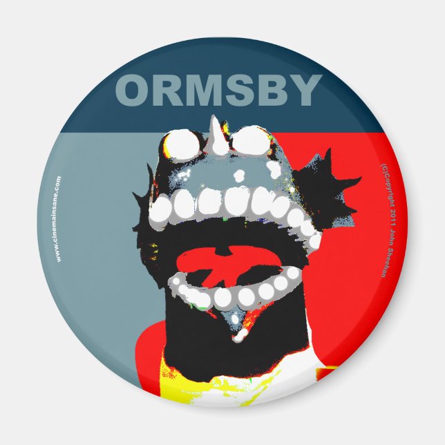 Aimant Arrondi de l'aimant de campagne Ormsby (Devant)