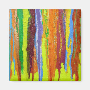 Aimant Art Abstrait en Jaune