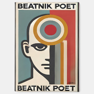 Aimant Art Beatnik Poète Moderne du Milieu du Siècle