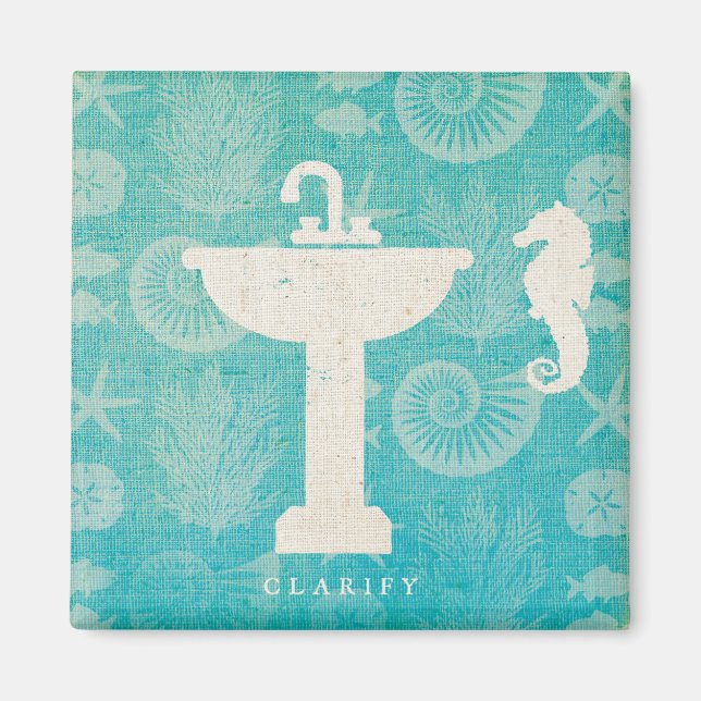 Aimant Art côtier | Évier de salle de bain (Devant)