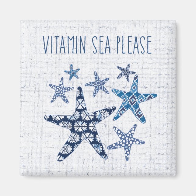 Aimant Art côtier | Vitamine Mer S'il vous plaît (Devant)