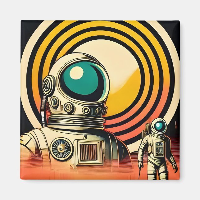 Aimant Art d'atterrissage des astronautes du milieu du si (Devant)