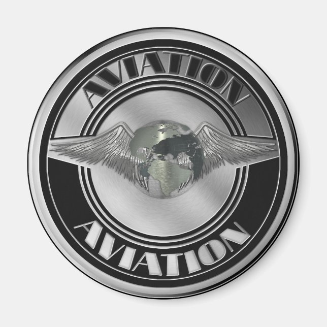 Aimant Art de l'aviation vintage (Devant)
