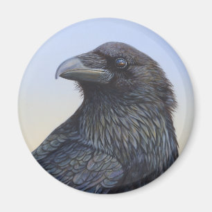 Aimant Art de peinture de coucher du soleil de Raven de