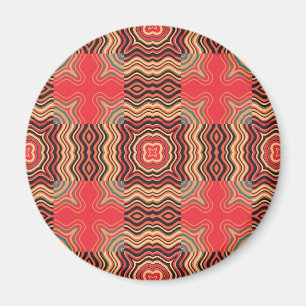 Aimant Art Déco Colorful Swirl Retro Art Abstrait