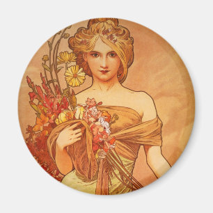 Aimant Art déco d'Alphonse Mucha