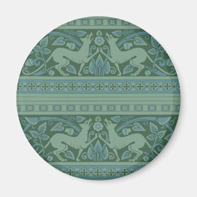 Aimant Art Déco Nouveau Chien Nature Motif animal (Devant)