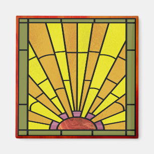 Aimant Art Deco Stained Glass 3