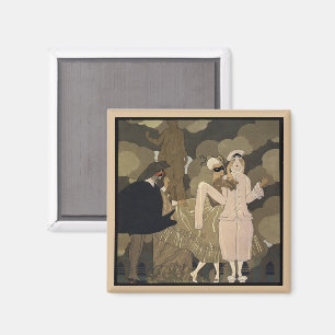 Aimant Art Déco vintage, Surprise de George Barbier