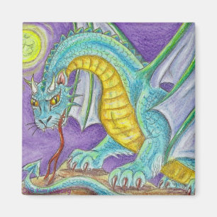Aimant Art d'imaginaire de dragon de patte de chats
