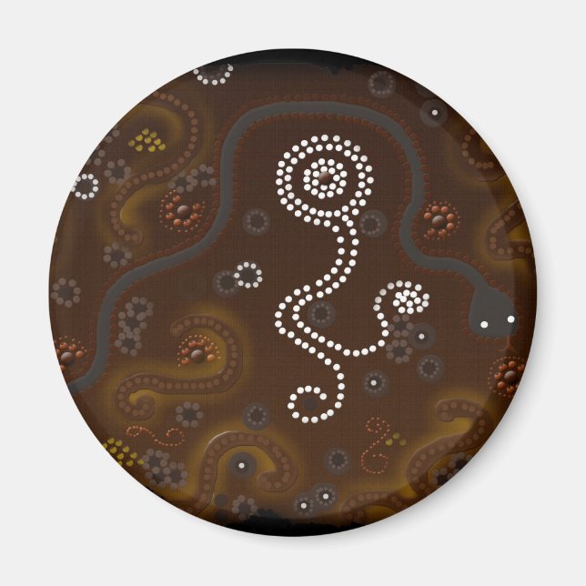 Aimant Art du désert aborigène australien (Devant)