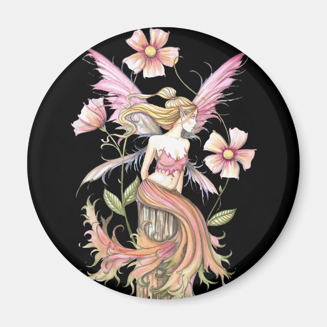 Aimant Art Fleur Rose (Devant)