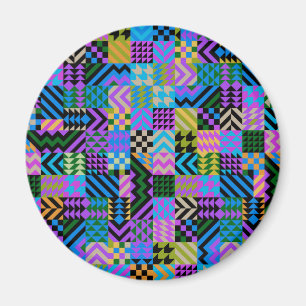 Aimant Art folklorique tribal - Bleu