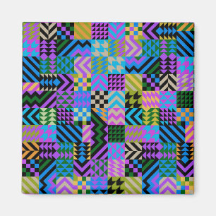 Aimant Art folklorique tribal - Bleu