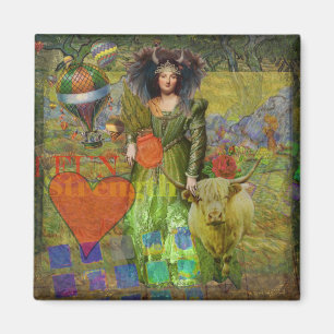 Aimant Art gothique de l'Imaginaire de Taurus vintage