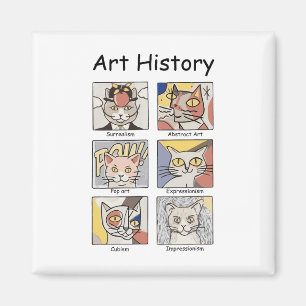 Aimant Art Histoire Drôle Chat Art Lover Peinture Peintre