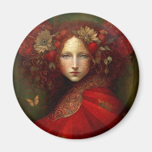 Aimant Art Imaginaire Fairy Rouge