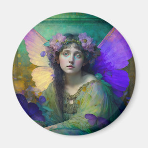 Aimant Art Imaginaire Fée Vert Violet