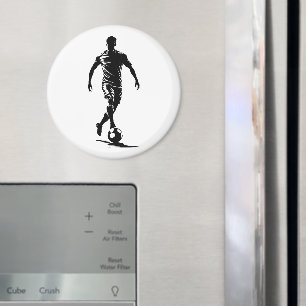 Aimant Art Magnétique Silhouette de Joueur de Football Mi