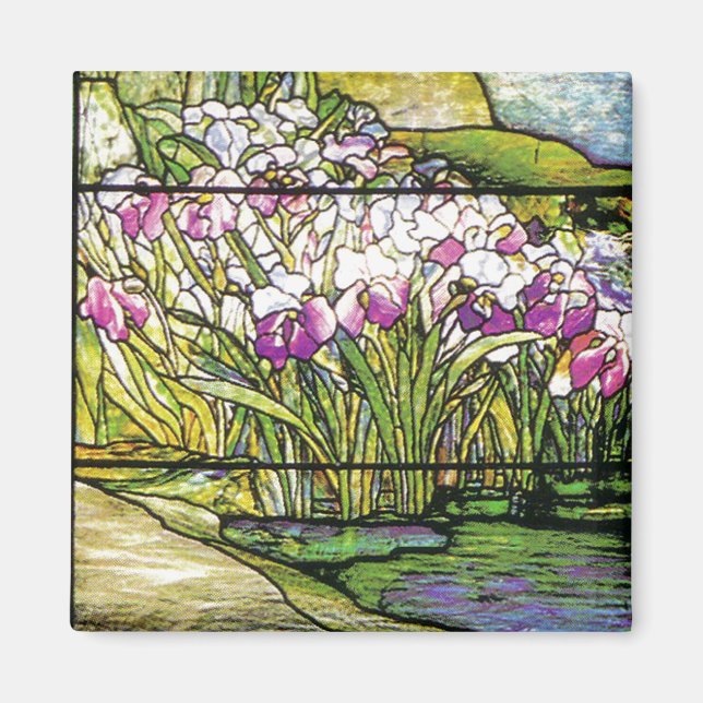 Aimant Art Nouveau Tiffany Vitraux de verre Nature (Devant)