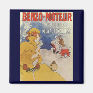 Aimant Art Nouveau vintage, Benzo Moteur par Jules Cheret