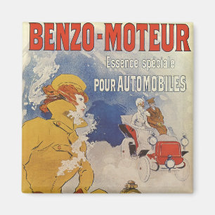 Aimant Art Nouveau vintage, Benzo Moteur par Jules Cheret