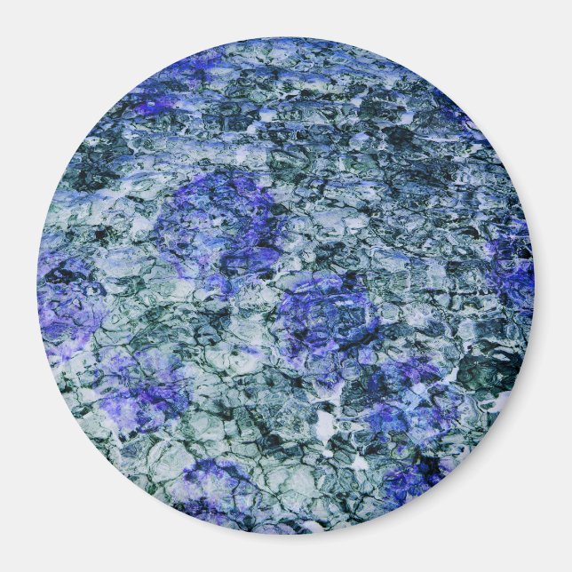 Aimant Art numérique d'aquarelle bleue arrière - plan abs (Devant)