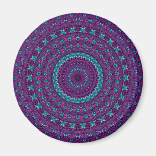Aimant Art numérique de Mandala à bijou brillant coloré