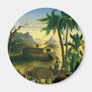 Aimant Art populaire victorien vintage, Arche de Noé par 