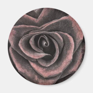 Aimant Art Rose vintage violet foncé